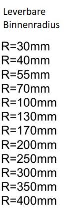 400 - Kwartrond Hoekprofiel R=400mm met Lip - Afbeelding 3