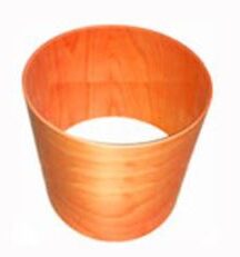 Houten fineer ring/cilinder voor gebogen werk, oranje uitvoering