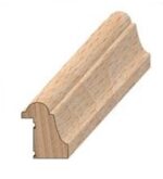 Houten sierlijst met afgeronde kraal en sponning, 3D profiel