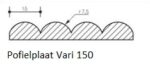 Profielplaat Halfrond 15mm breed - Afbeelding 2