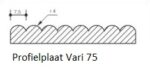 Profielplaat Halfrond 7.5mm breed - Afbeelding 2