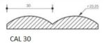 Profielplaat Halfrond 30mm breed - Afbeelding 2